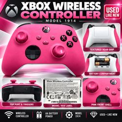 Microsoft Xbox Wireless Controller Deep Pink Model 1914 - Like New