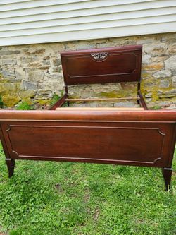 Full Size Bed Frame mahogany  selling it for 175