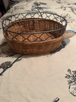 Wicker Wire Basket 