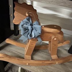 Adorable Vintage Wood Rocking Horse