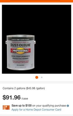 Rustoleum  Semi Gloss Oil Enamel Black Paint