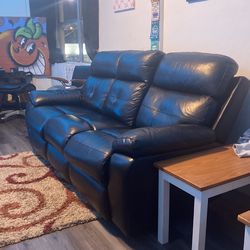 100% REAL LEATHER Sofa Recliner W/LazyBoy