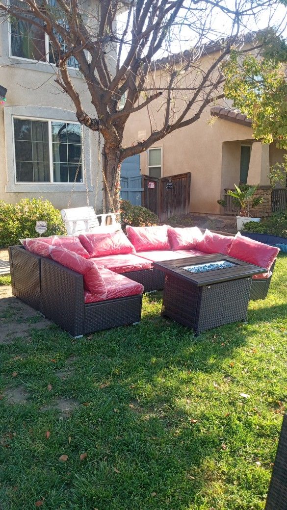 Beautiful Patio Furniture Set Propane Fire Pit Patio Set Patio Couch Outdoor Patio Furniture Set Brand New Patio Chairs Patio Sofa New 🆕