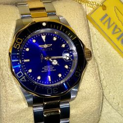 NEW $659 INVICTA AUTOMATIC GOLD TWO TONE SUBMAINER STYLE DIVER