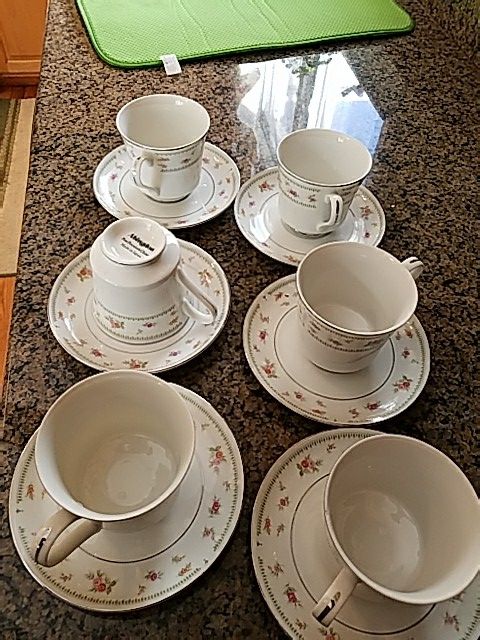 Abingdon porcelain China set of six cups and saucers