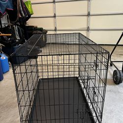 Collapsible Dog Crate with Decorative Case. 