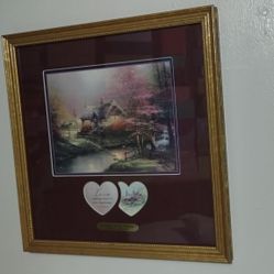 THOMAS KINKADE ARTWORK 14"×14"
