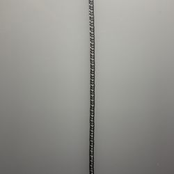 Polished stainless steel Cuban link bracelet size 8