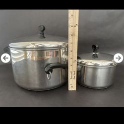 Aluminum Clad Faberware Pots with Lids 