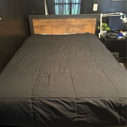 Full size bed frame without mattress