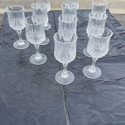 Vintage Crystal  d’Arques Durand Wine Glasses