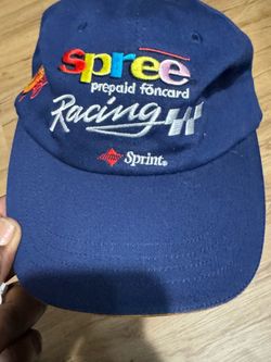 ADAM PETTY #45 SPREE RACING HAT Navy baseball cap with colorful "spree" logo and white "Racing" embroidery.