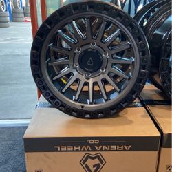 4 Wheels 17x9 Arena Wheels 6x139.7 Toyota Tacoma/ Chevy Silverado