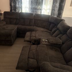 Grey sectional sofa