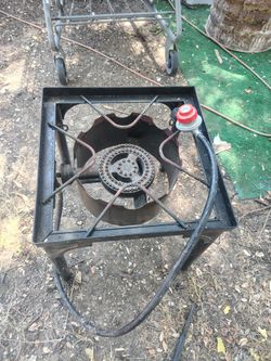 High Pressure Propane Gas Single Burner Stove 16" x 16" Surface Cooker Outdoor Cooking Removable $50