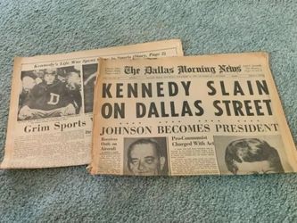 1963 DALLAS MORNING NEWS ORIGINAL 