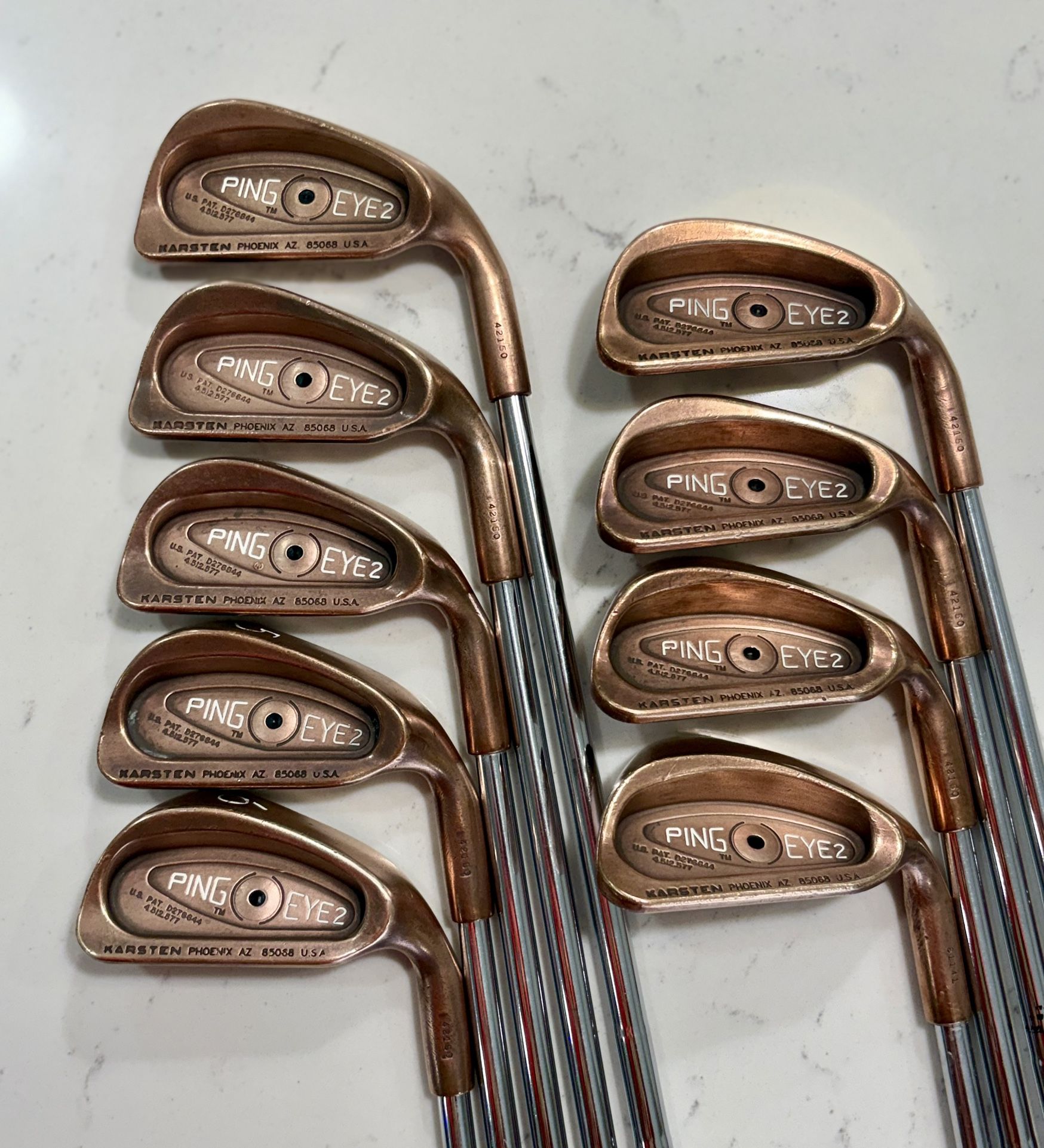 Men’s PING ‘Eye 2 Black Dot’ RH Beryllium Copper Irons w/ TT Lite Regular Shafts (2-PW)