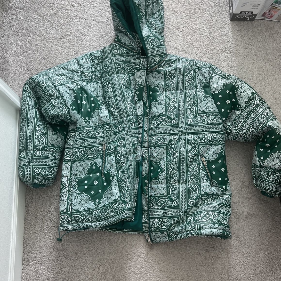 Pretty Little Thing Paisley Oversized Puffer