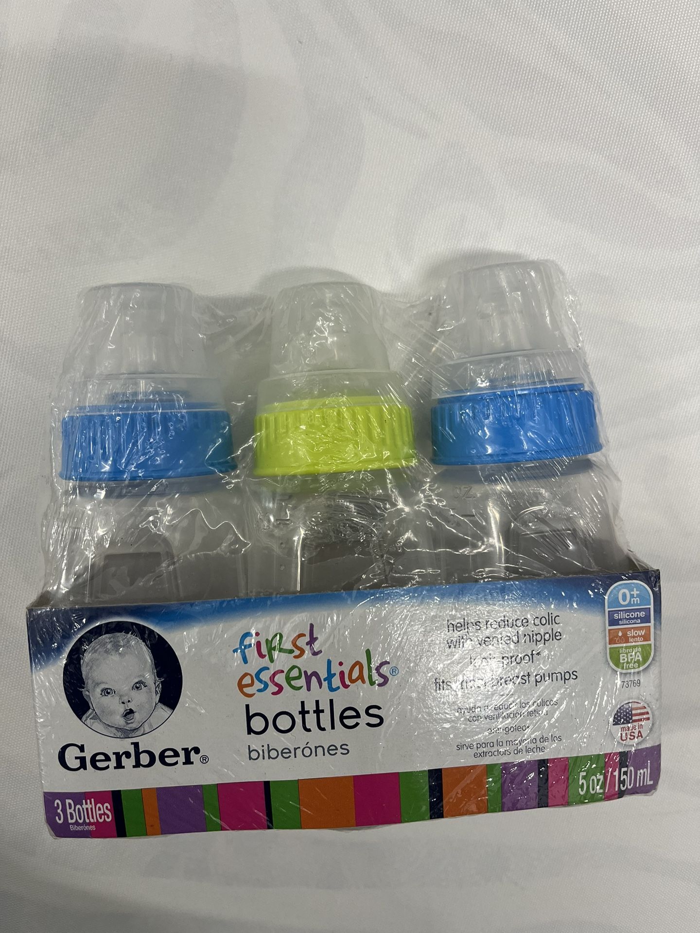 Baby Bottles sealed packages of 3 bottles BPA Free. (New)