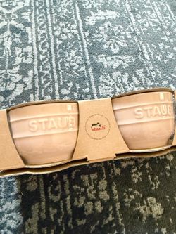 STAUB Ceramic Prep Bowl Set, 2-piece,lightpink，9cm-0.2L-3.5”-0.25Qt