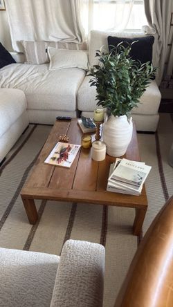 Wood coffee table