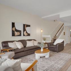 Real Leather Couch and Chair Set