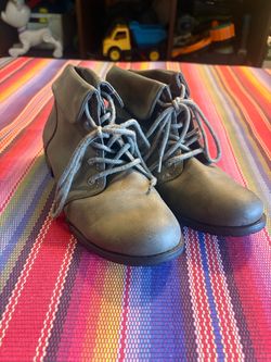 SONOMA WOMEN'S GRAY LACE UP FOLD DOWN COMBAT BOOTS SIZE 81/2