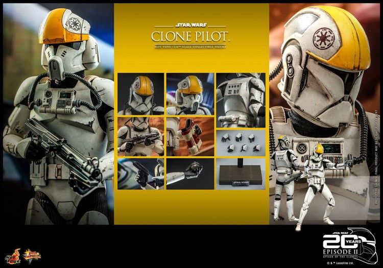 Hot Toys MMS648 Clone Pilot Star Wars Attack of the Clones 1/6 Figure