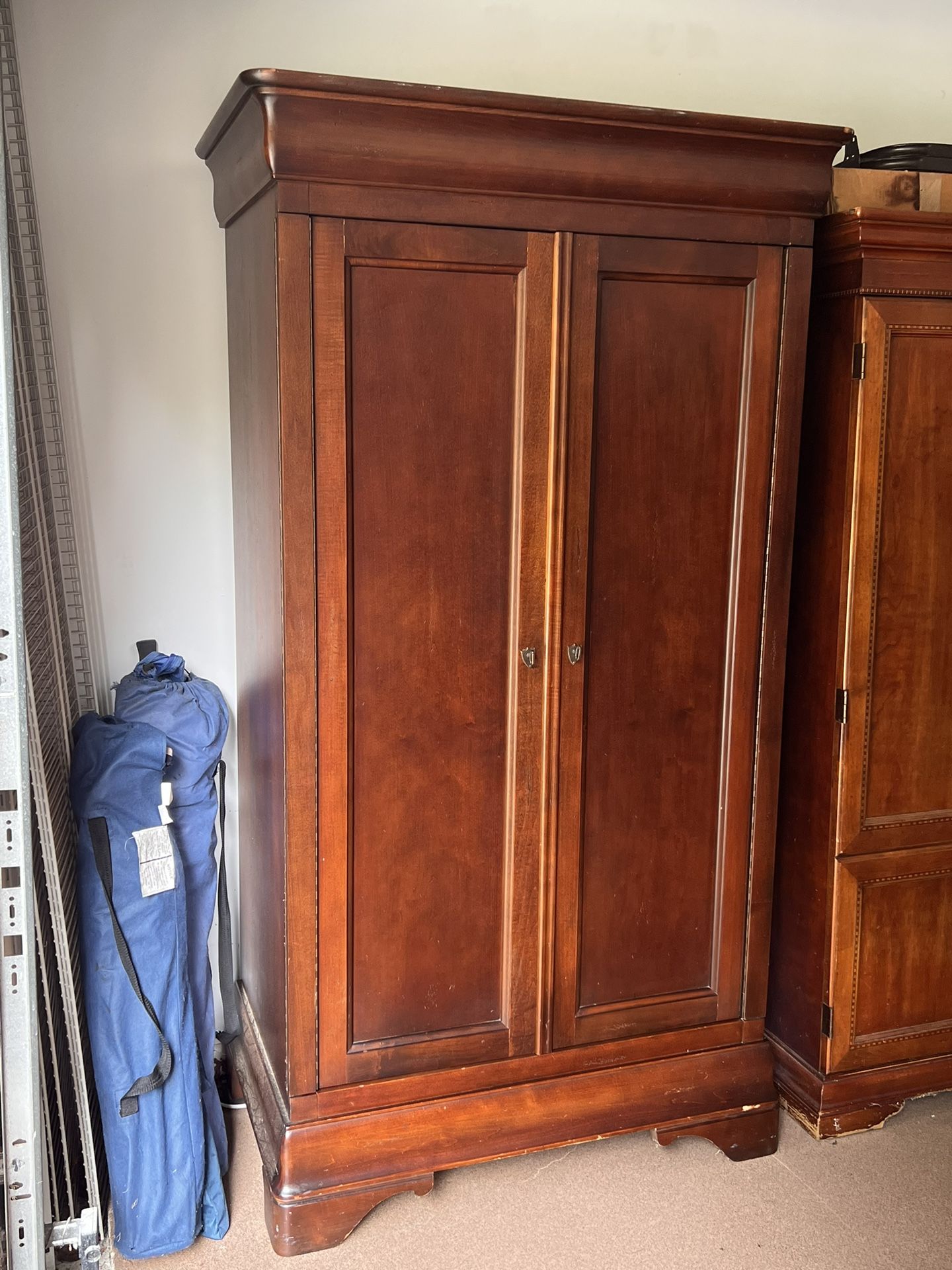 Vintage American Cherry Louis Philippe Style Armoire by Mt. Airy