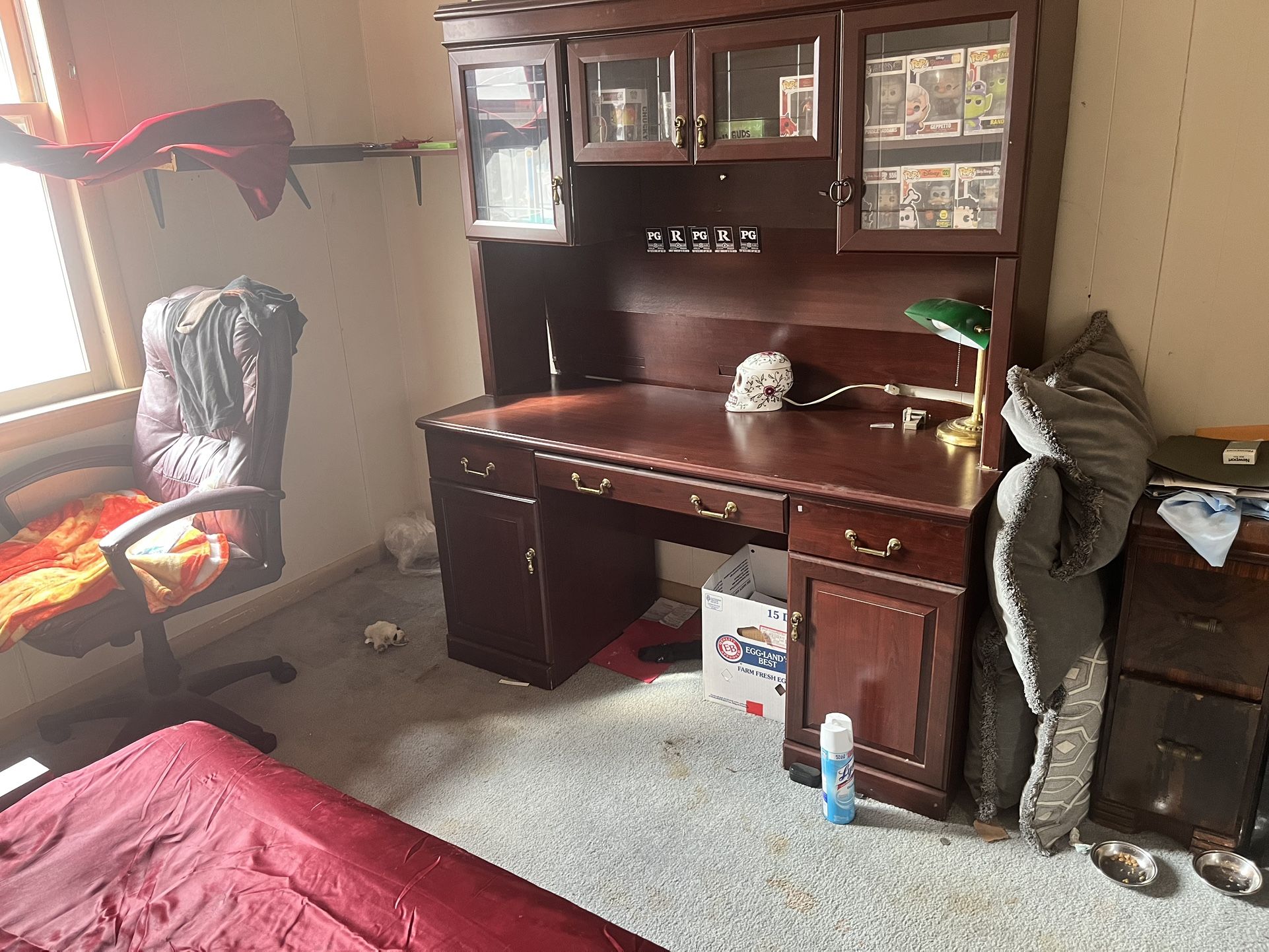 Cherry wood executive desk