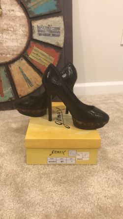 Black Stilettos with leopard print