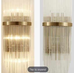Two : Crystal Wall Sconce Wall Lamp Lighting Fixture Thumbnail