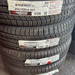205/70R14 Set Of 4 Hankook Kinergy New Tires