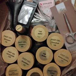 Nail Uv Acrylic Powder And Tools. Nail Tech Supplies