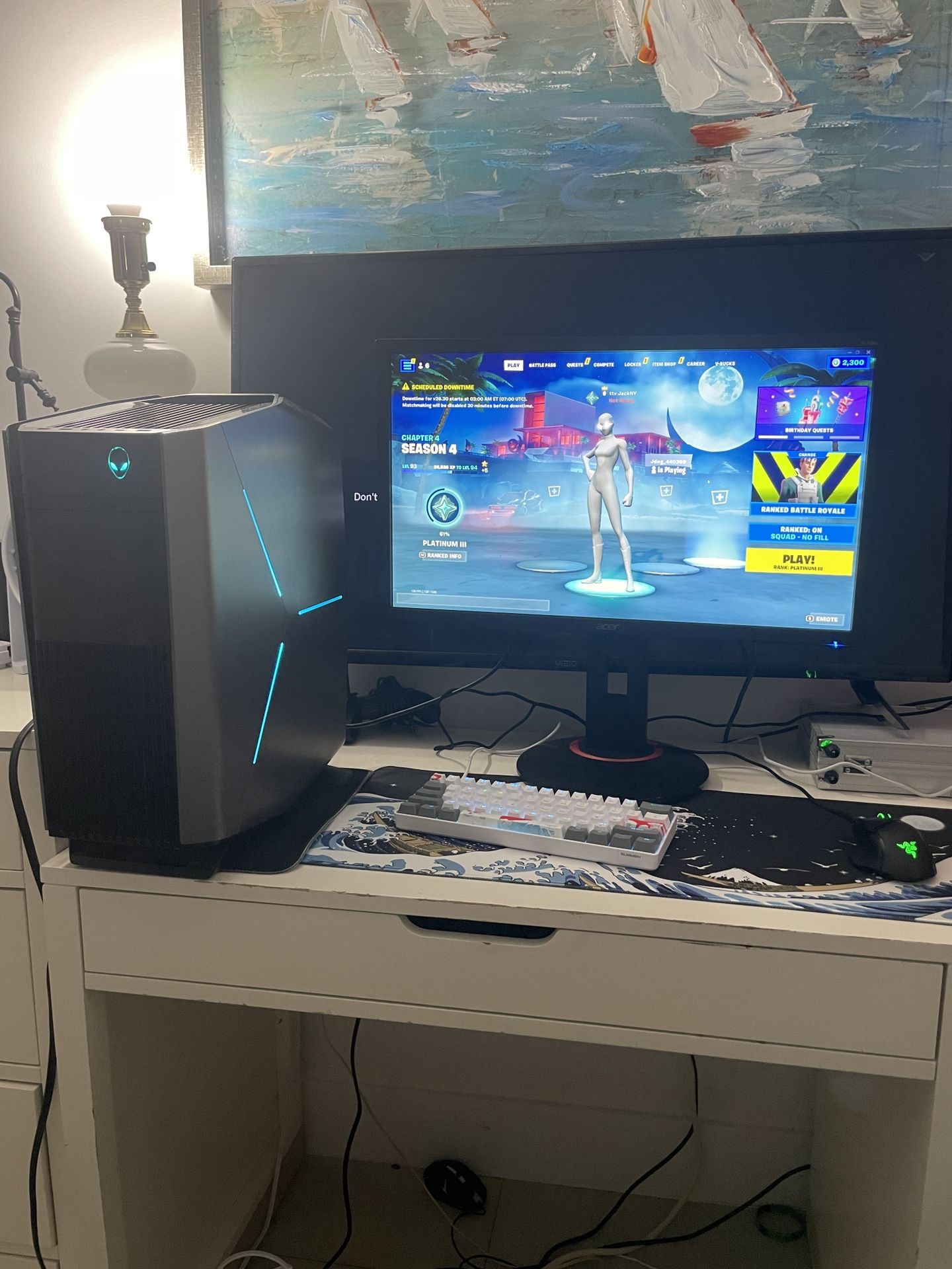 Gaming Computer Originally 1700$ -rtx 2060-core i7- 16gb Ddr4 Ram - 850 Watt Power Supply- (Alienware Aurora R8)