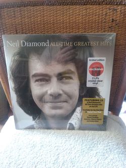 Neil Diamond - ALL TIME GREATEST HITS. 2 Lps on Crystal Clear Vinyl. New - Sealed
