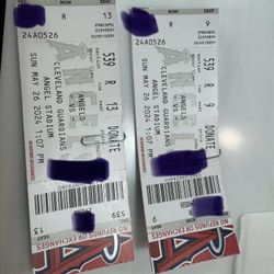 Angels VS Guardians MLB Baseball Tickets 5/26