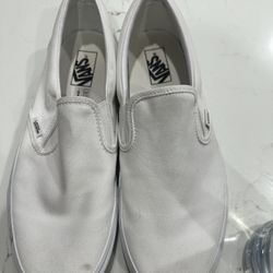 Mens• Size 12 •Vans Classic Slip-On White Shoes