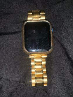 Apple Watch with Gold Metal Band