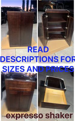 Kitchen Cabinets! New! Many sizes available! Please Read the description for prices and sizes!👁️👁️