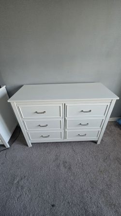 White Dresser Set – 3-Drawer & 6-Drawer Storage Dressers
