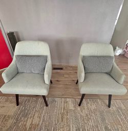 Set of 2 Mid-Century Modern Accent Chairs