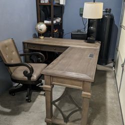 L Desk & Chair$150