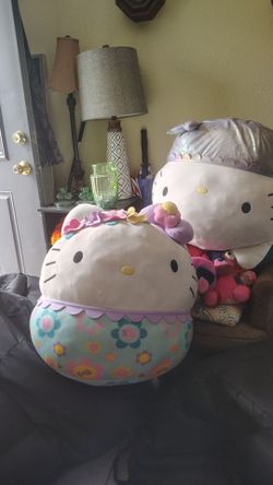Two huge Hello kitty Flushies  toys,each $10