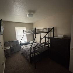 3-1 Bunk Bed Twin Under Full Size And Another Twin On Top