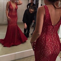 Jovani Prom Dress Style 42784 in Ruby