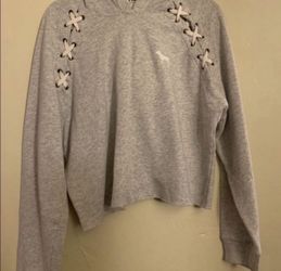 Victoria's Secret Pink Crop Hoodie Women's Size Medium 
