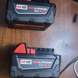 Bateria Milwaukee 5AH  $70 Each Cada Una 