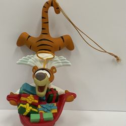 Winnie the Pooh Tigger Angel Christmas Tree Ornament Grolier Disney