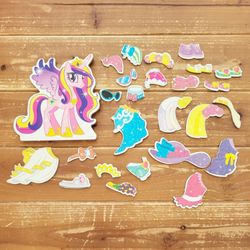 26 PIECES MY LITTLE PONY PRINCESS CADENCE WOODEN MAGNETIC DRESS-UP